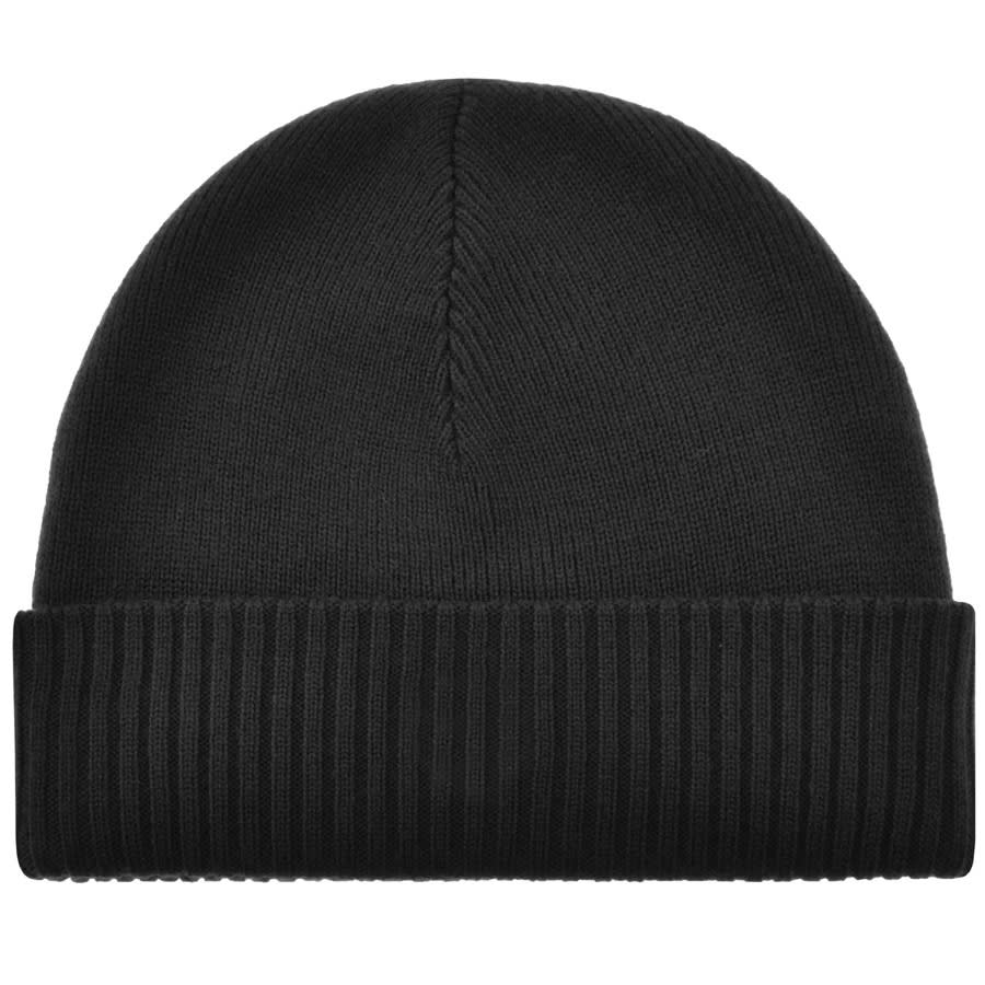 Alternative Image for ProductFred Perry Roll Up Ribbed Beanie Hat Black2